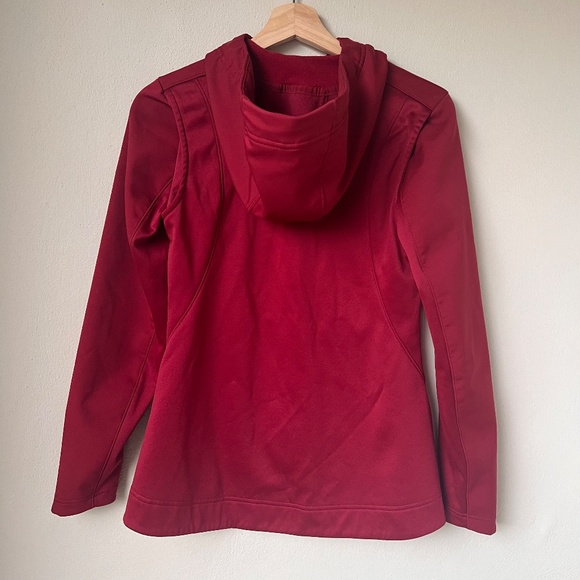 NIKE Womens Dri-Fit Hooded Full Zip Jacket Pockets Running Gym Red Size Small - Picture 3 of 9